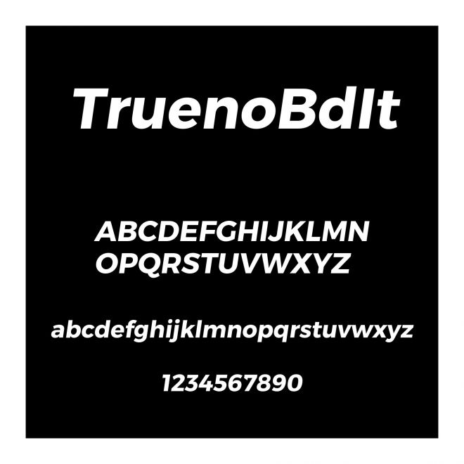 Trueno Bold Italic