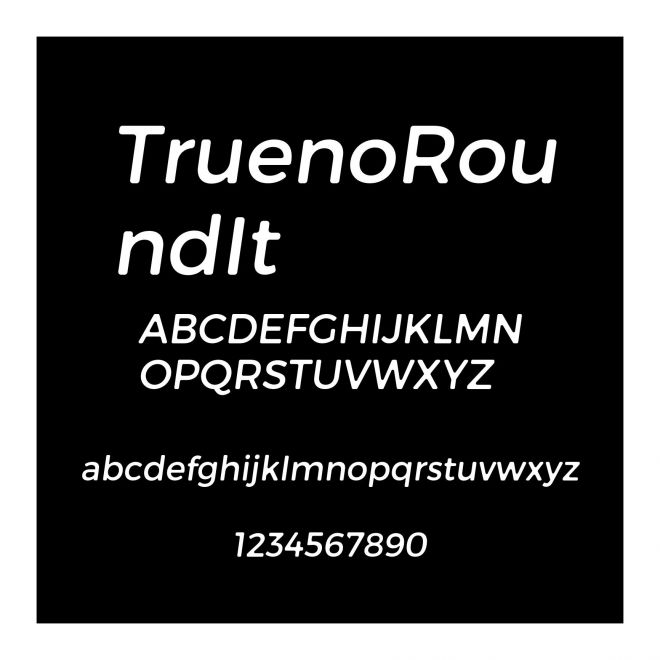 Trueno Round Italic