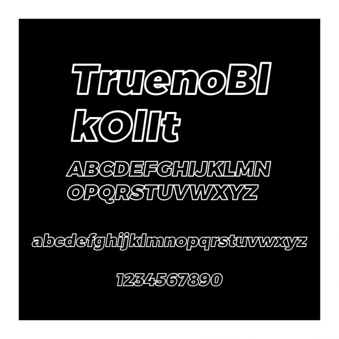 Trueno Black Outline Italic