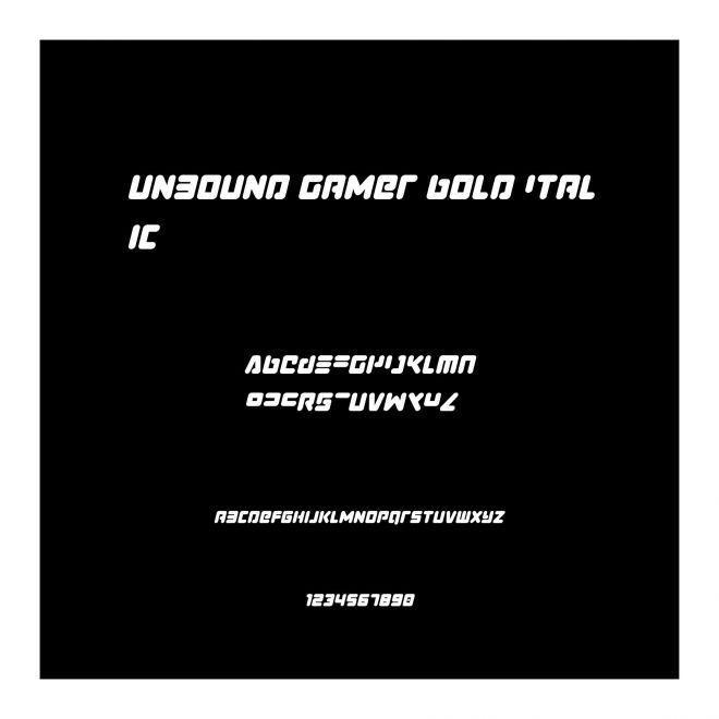 Unbound Gamer Bold Italic