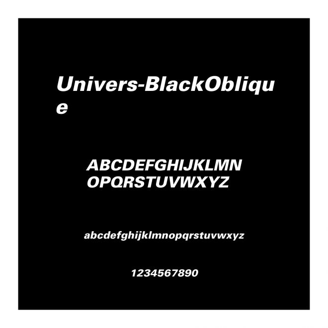 Univers-BlackOblique