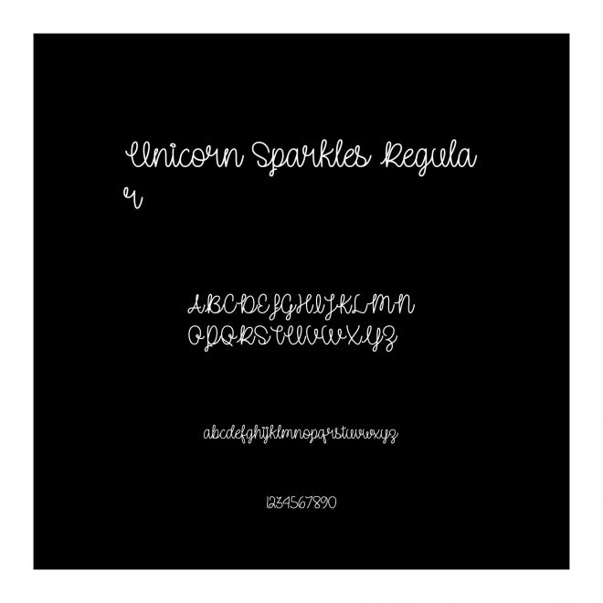 Unicorn Sparkles Regular