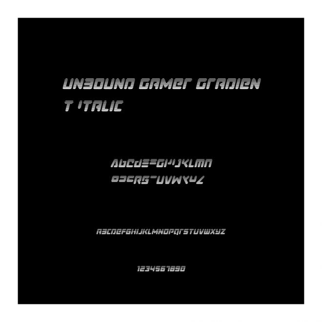 Unbound Gamer Gradient Italic