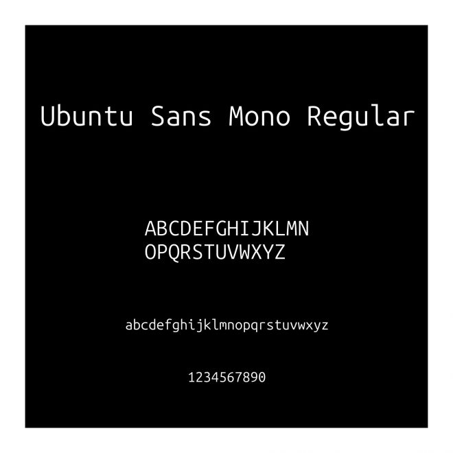 Ubuntu Sans Mono Regular