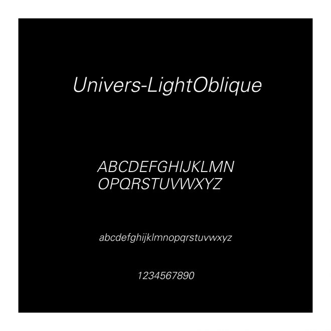 Univers-LightOblique