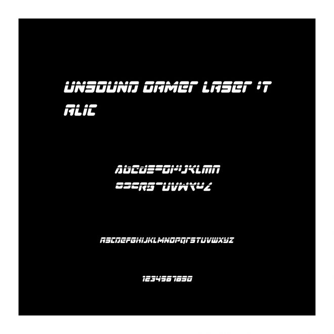 Unbound Gamer Laser Italic