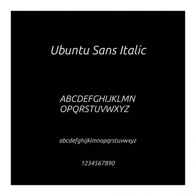 Ubuntu Sans Italic