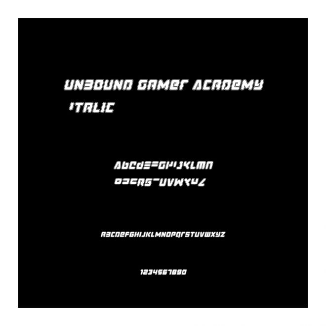 Unbound Gamer Academy Italic