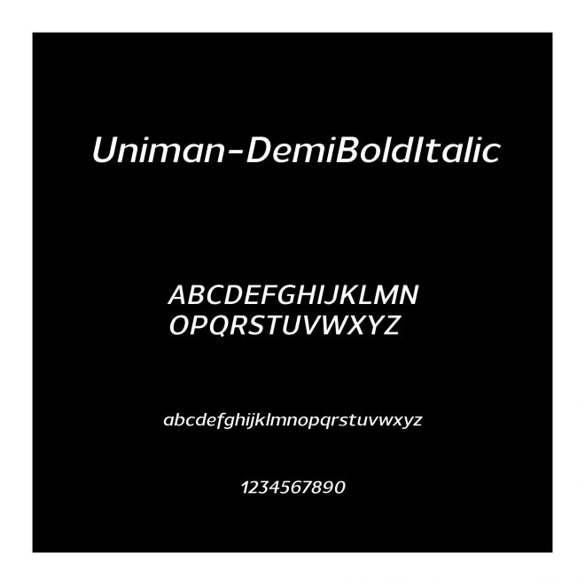 Uniman-DemiBoldItalic
