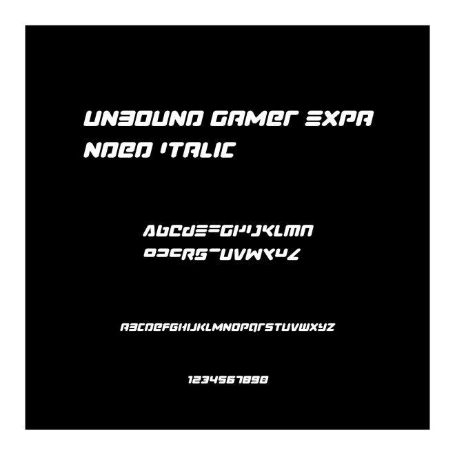 Unbound Gamer Expanded Italic