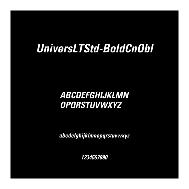 UniversLTStd-BoldCnObl