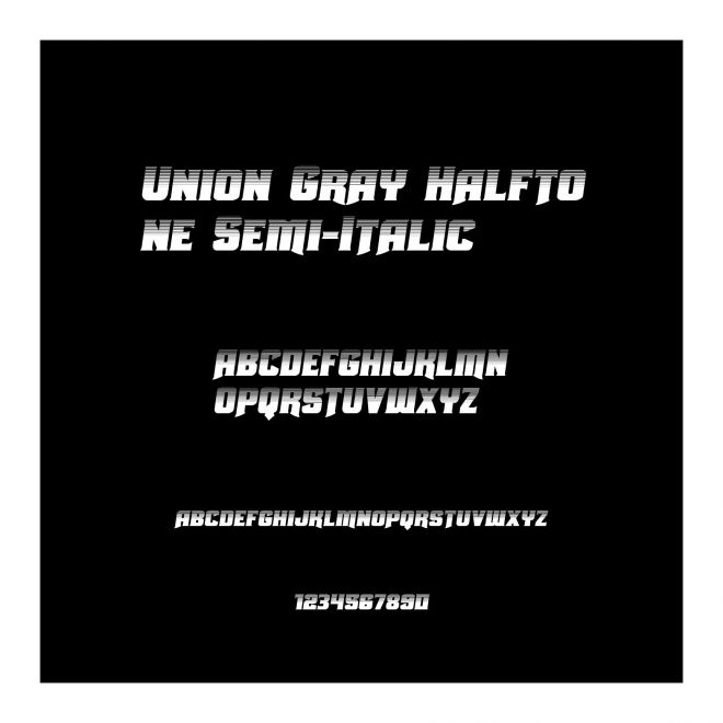 Union Gray Halftone Semi-Italic