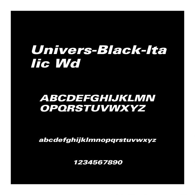 Univers-Black-Italic Wd