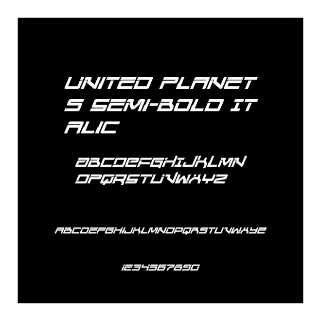 United Planets Semi-Bold Italic