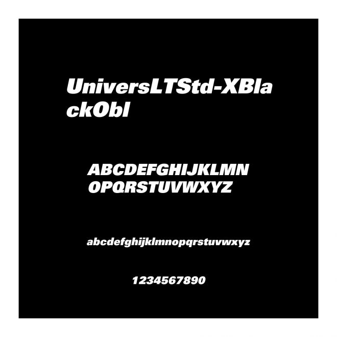 UniversLTStd-XBlackObl