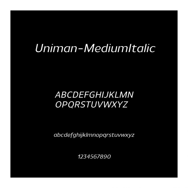 Uniman-MediumItalic