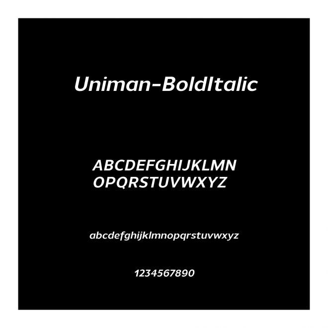 Uniman-BoldItalic