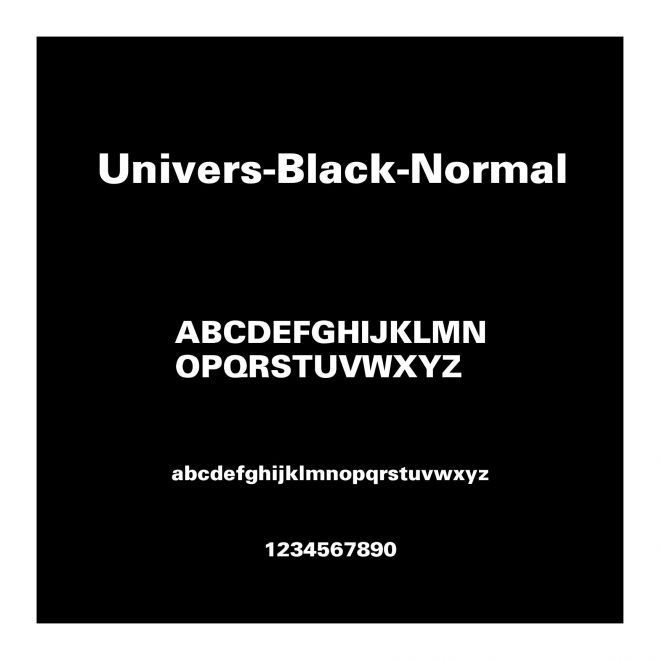 Univers-Black-Normal