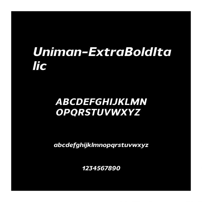 Uniman-ExtraBoldItalic