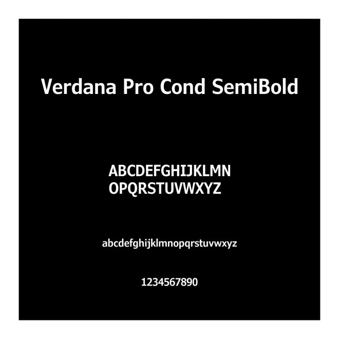 Verdana Pro Cond SemiBold