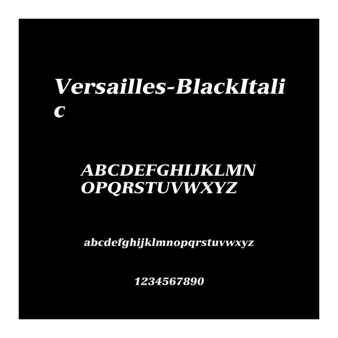 Versailles-BlackItalic