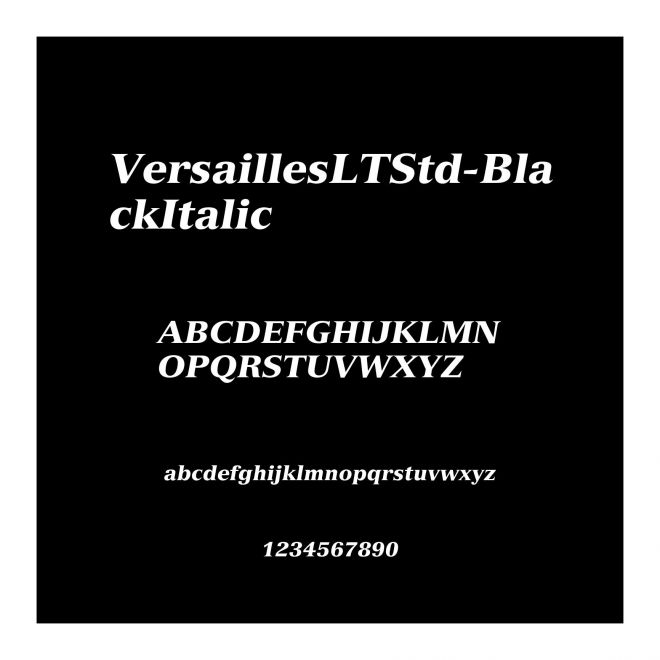 VersaillesLTStd-BlackItalic