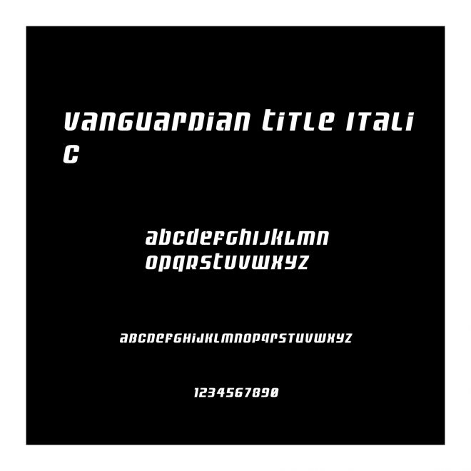 Vanguardian Title Italic