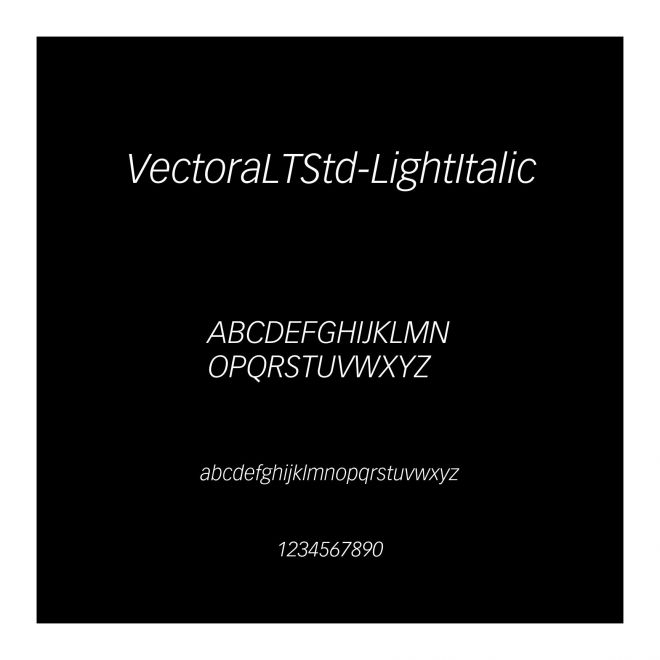 VectoraLTStd-LightItalic