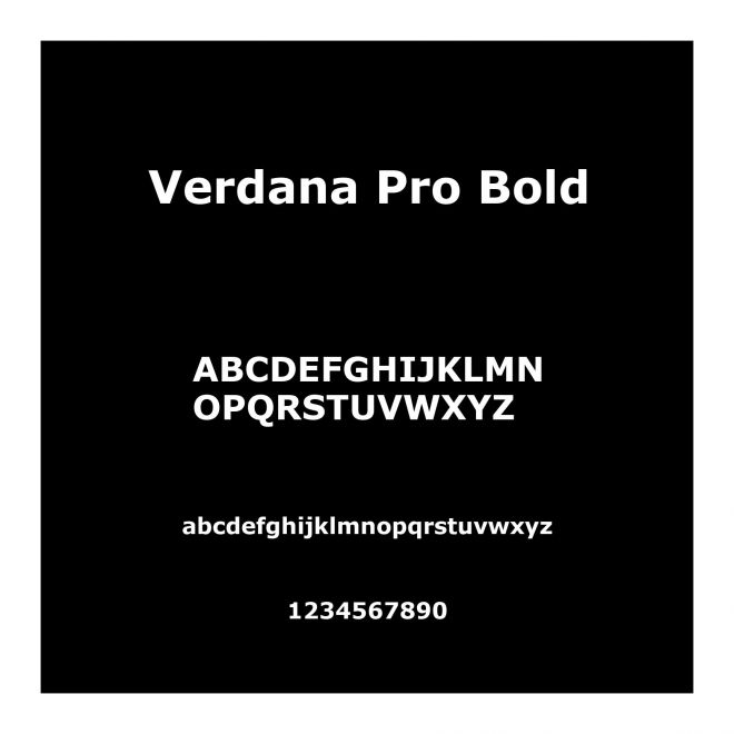 Verdana Pro Bold