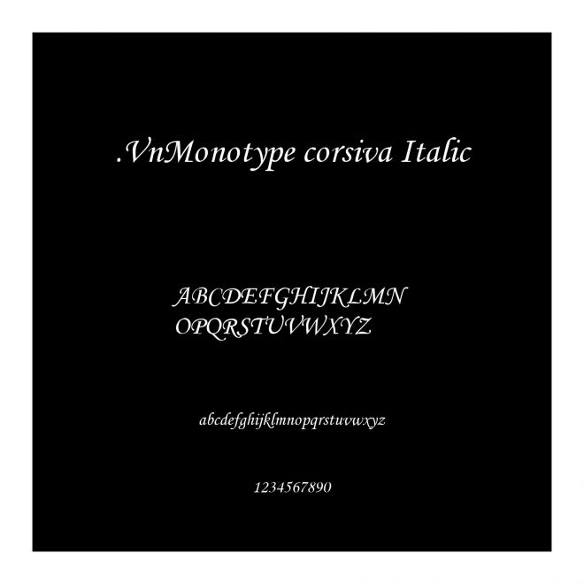 .VnMonotype corsiva Italic