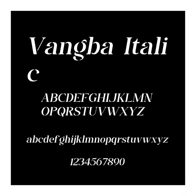 Vangba Italic