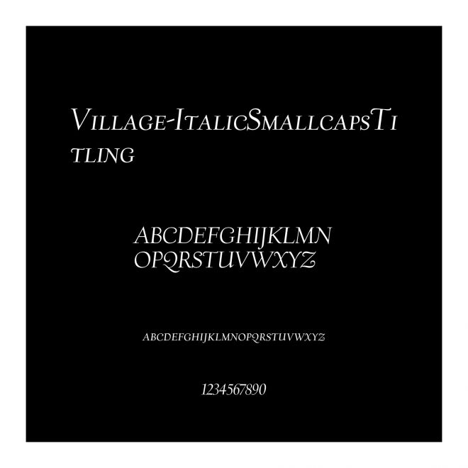 Village-ItalicSmallcapsTitling