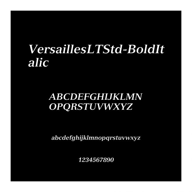 VersaillesLTStd-BoldItalic