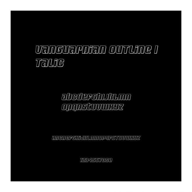 Vanguardian Outline Italic
