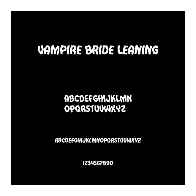 Vampire Bride Leaning
