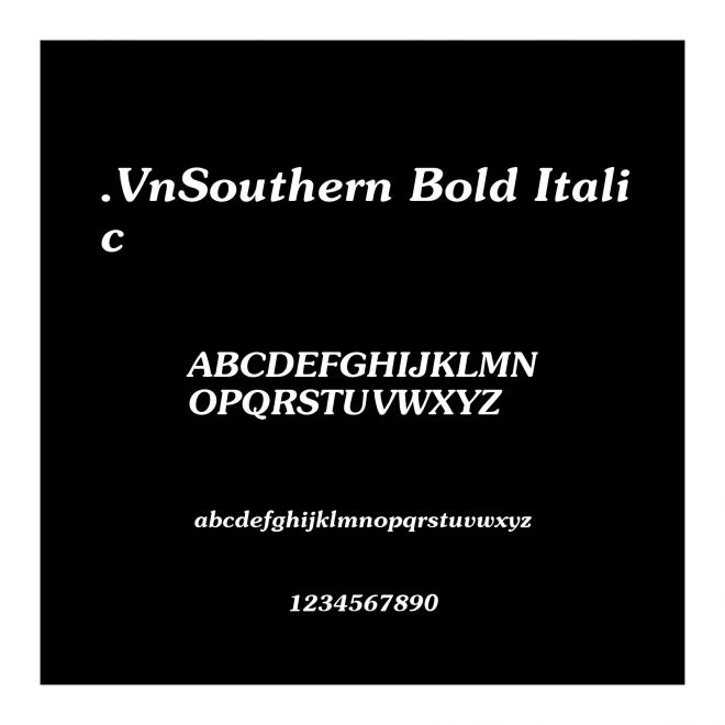.VnSouthern Bold Italic