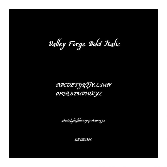 Valley Forge Bold Italic