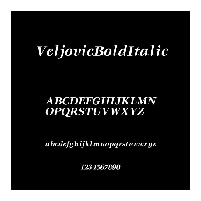 VeljovicBoldItalic
