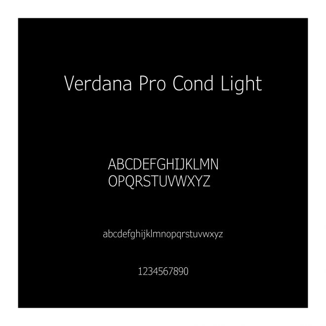 Verdana Pro Cond Light