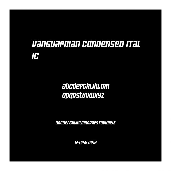 Vanguardian Condensed Italic