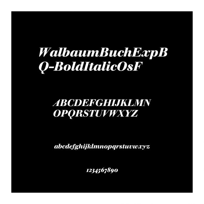 WalbaumBuchExpBQ-BoldItalicOsF