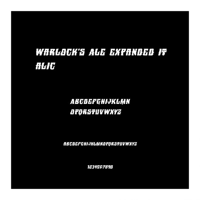 Warlock's Ale Expanded Italic