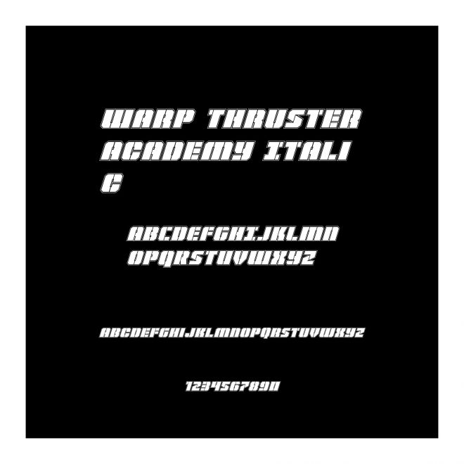 Warp Thruster Academy Italic