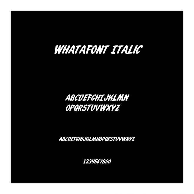 Whatafont Italic