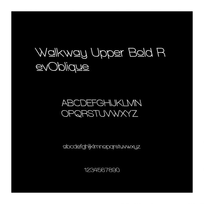 Walkway Upper Bold RevOblique