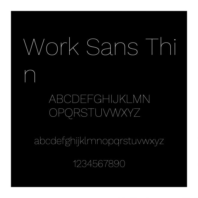 Work Sans Thin
