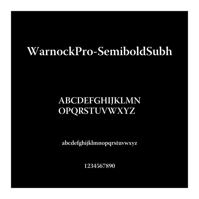 WarnockPro-SemiboldSubh