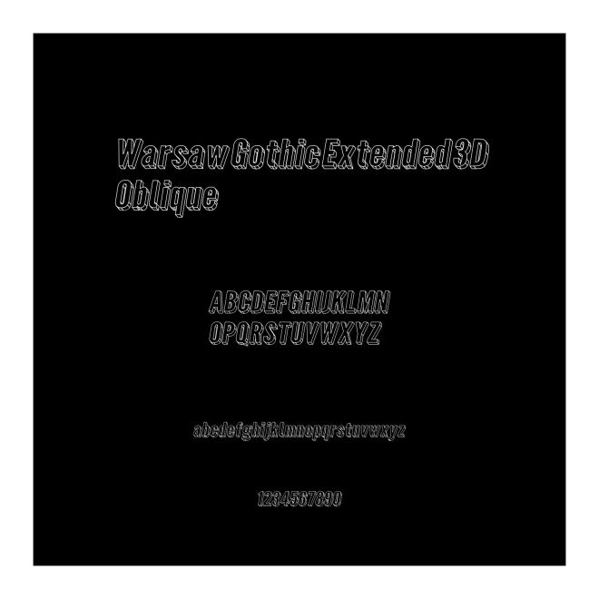 Warsaw Gothic Extended 3D Oblique