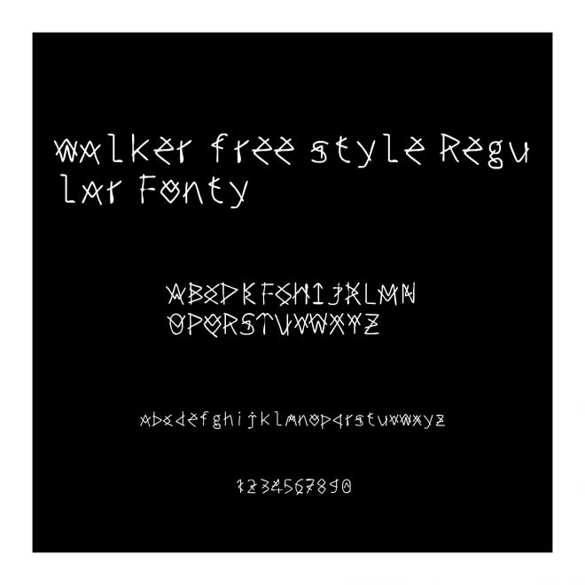 walker free style Regular Fonty