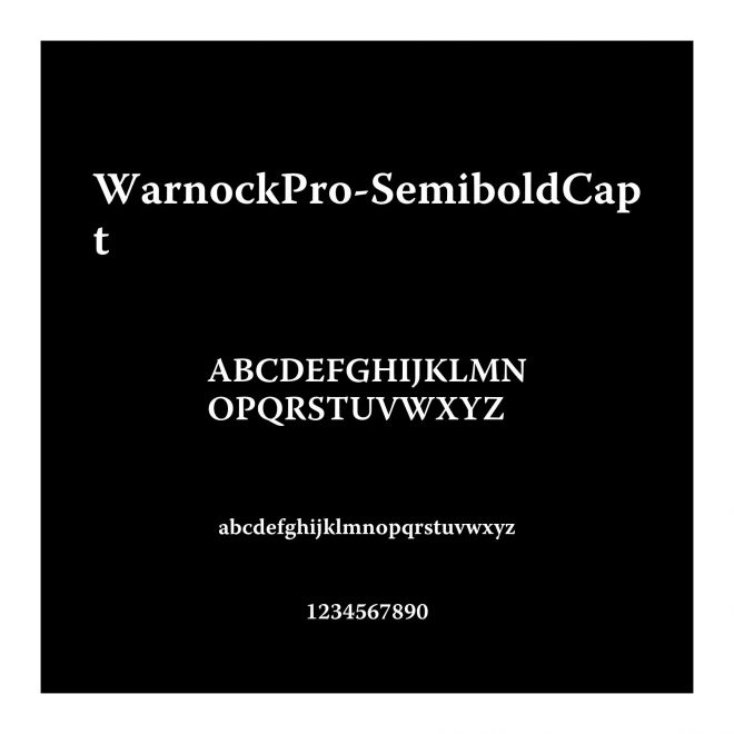 WarnockPro-SemiboldCapt